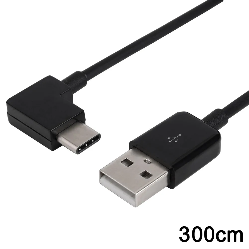 

300cm USB3.1 Type-c data cable 90 degreed right angled USB-C to USB2.0 male charge & data cable for mobile phone & tablet