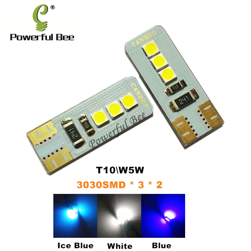 

2 x CANBUS T10/w5w/194 3030SMD 1W*6 led car license plate lights clearance luggage compartment trunk bulb for Audi A1 A3 A5