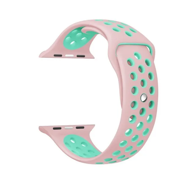 MU SEN мягкий силиконовый сменный спортивный ремешок для 38 мм Apple Watch Series1234 42 мм наручный браслет ремешок для iWatch Sports Edition - Цвет: pink mint green