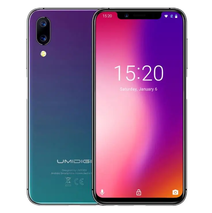 UMIDIGI один 4 GB 32 ГБ Helio P23 Восьмиядерный Беспроводное зарядное устройство мобильный телефон 5,9 "FHD Full Экран Android 8,1 16MP + 12MP двойной Камера NFC