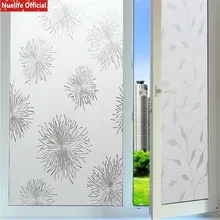 Одуванчик лист цветочный узор без клея Электростатическая пленка «замороженное стекло» непрозрачная офисная ванная комната гостиная спальня оконная пленка