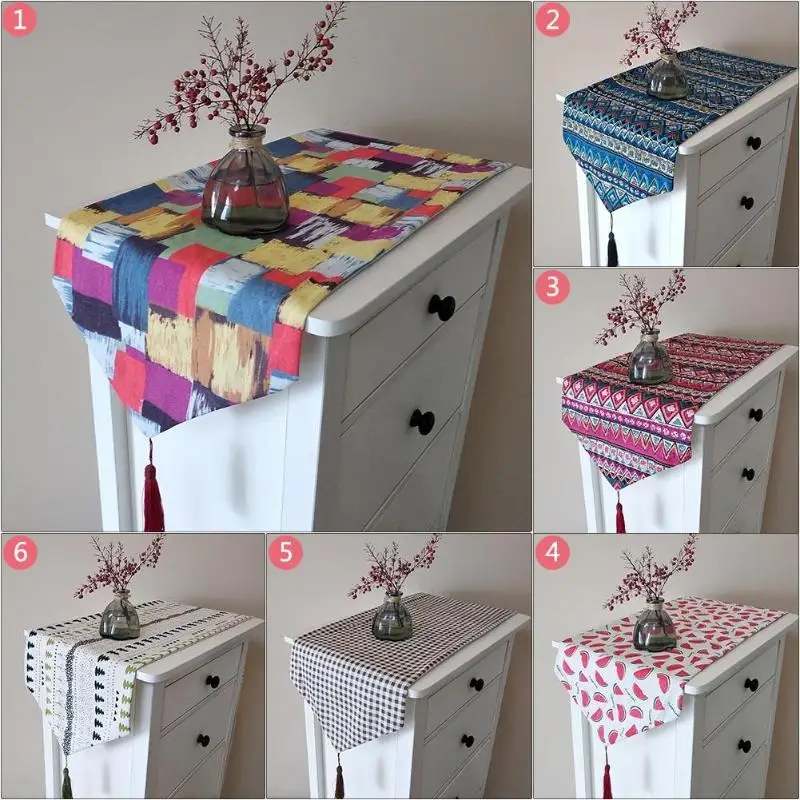 

32x180cm Modern Linen Table Runners Tablecloth for Party Wedding Decoration 32 Pattern Simple Europe Modern Style Banquet Home
