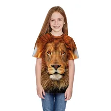 Новые летние модные Молодежные детская одежда для маленьких мальчиков и девочек; летняя 3D принт, топы с рисунками, Повседневная одежда Z4