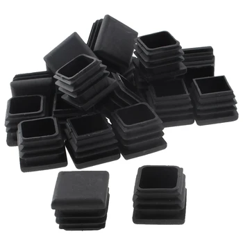 

Square Table Chair Leg Tube Pipe Feet Insert Cap 25mmx25mm 20pcs Black