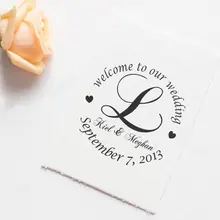 На Заказ Свадебный приветственный штамп, деревянная резиновая печать, персонализированные свадебные инициалы классическая печать