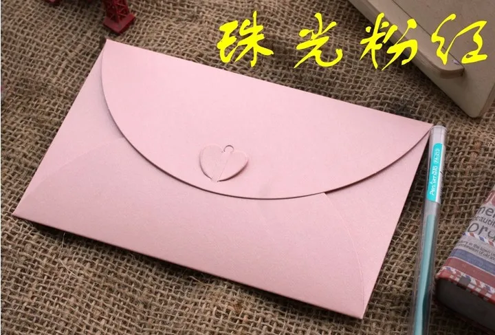 Винтаж 250 г коричневый крафт-бумага для конвертов Pearl пустой с милой пряжкой приглашения на свадьбу конверт sobres крафт-бумаги papel 18 видов цветов 50 шт./компл - Цвет: Pearl pink