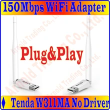 Tenda W311MA не нужен драйвер 150 Мбит/с беспроводной N USB адаптер сетевой адаптор с 1 внешней антенной, поддерживает мягкий AP