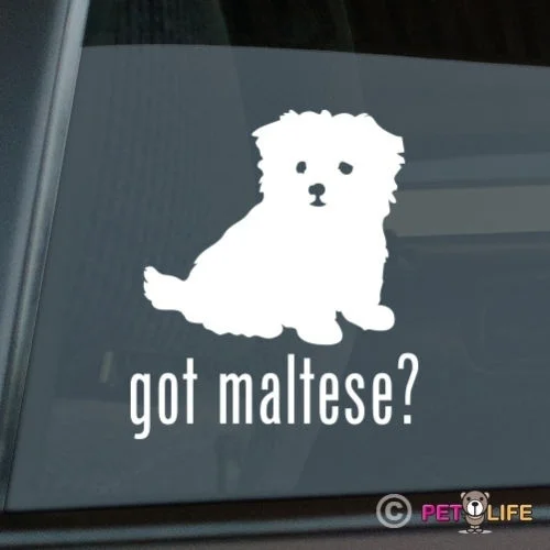 

For Got Maltese Sticker Die Cut Vinyl - puppy v2 Car decal