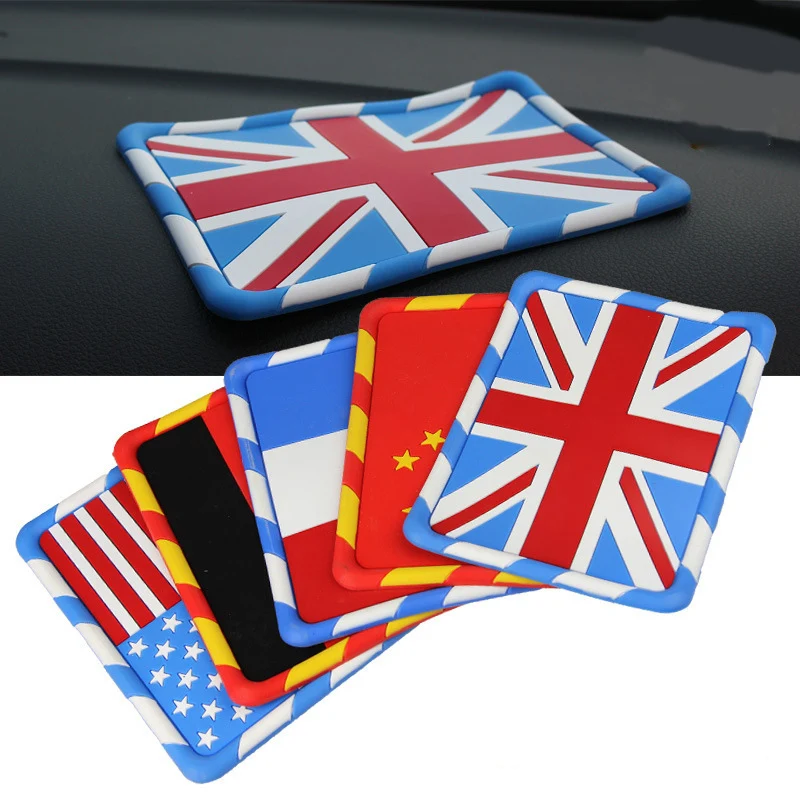 

Car Ornament Flag Style Universal PVC Auto Dashboard Non-slip Mat Non Slip Grip Pad for Mobile Phone Glasses Holder Accessories
