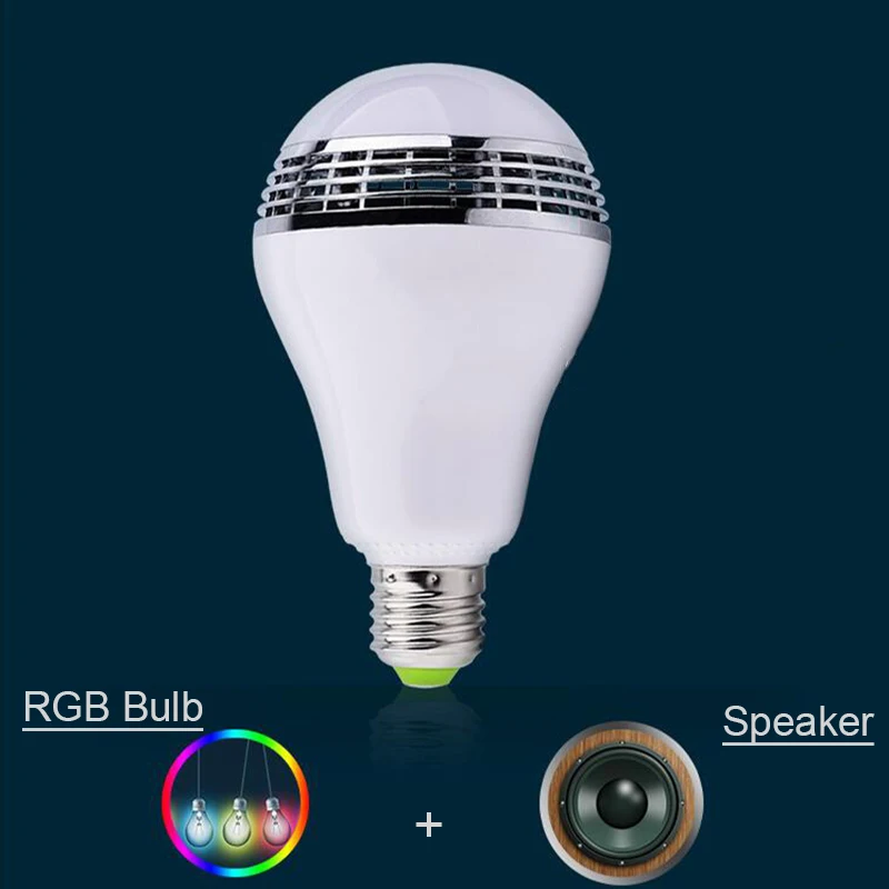 Умная RGB E27 лампа Bluetooth 4 0 аудио с динамиком затемнения светодиодный беспроводной