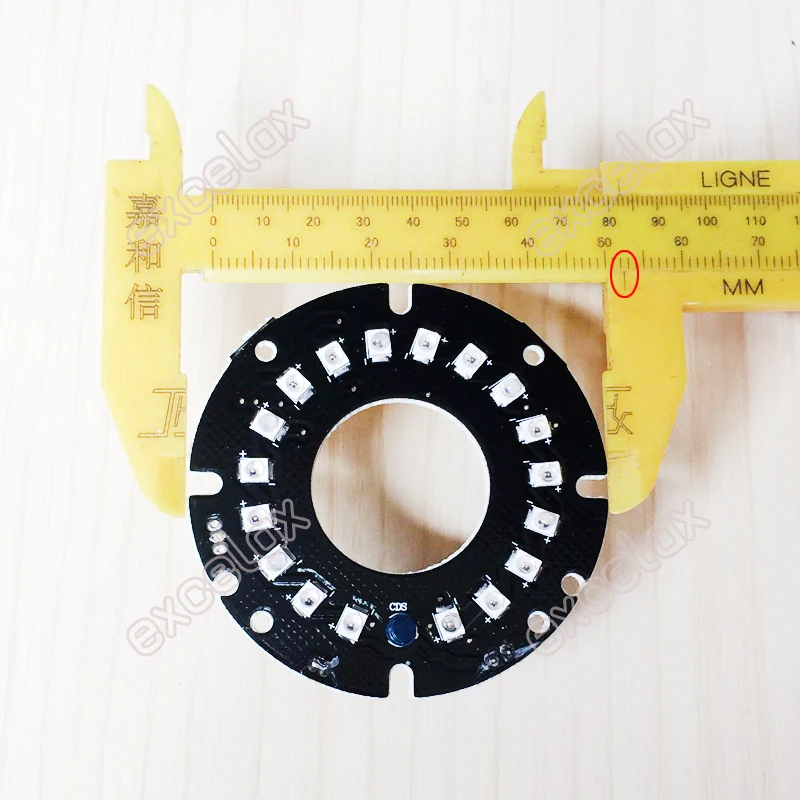 10 шт./лот 18x светодиодный ИК 10 м до 20 м DC 12 В печатной платы 53x22 мм размеры 60 инфракрасный Ночное видение для видеонаблюдения пуля Камера сборки