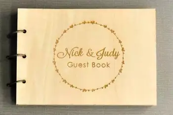 

Engraved Wedding Guest Book | Wooden Guestbook | Rustic Wedding Guestbook