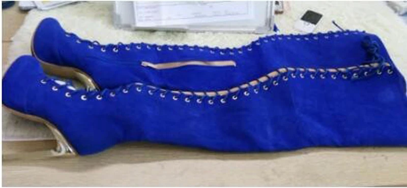 Rond En Stiletto up Picture Bottes Gladiateurs circuit Bout as Coupe Haut Cours Vente Femmes Picture Longues Chaude Cuir Genou As De Talon Suédé Lace SCtq8xIn6