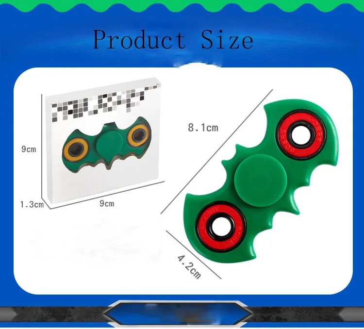 Непоседа Spinner ABS декомпрессии палец игрушки spin палец спираль Бэтмен рука Spinner> 3 лет 4.2 см * 8.1 см spinner