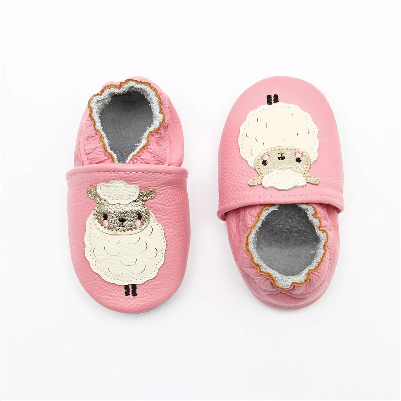 

Sheep Cat Cartoon Genuine Leather Baby Shoes Toddler Moccasins Soft Bottom First Walkers Bebe Boots,Fit 0-24Months