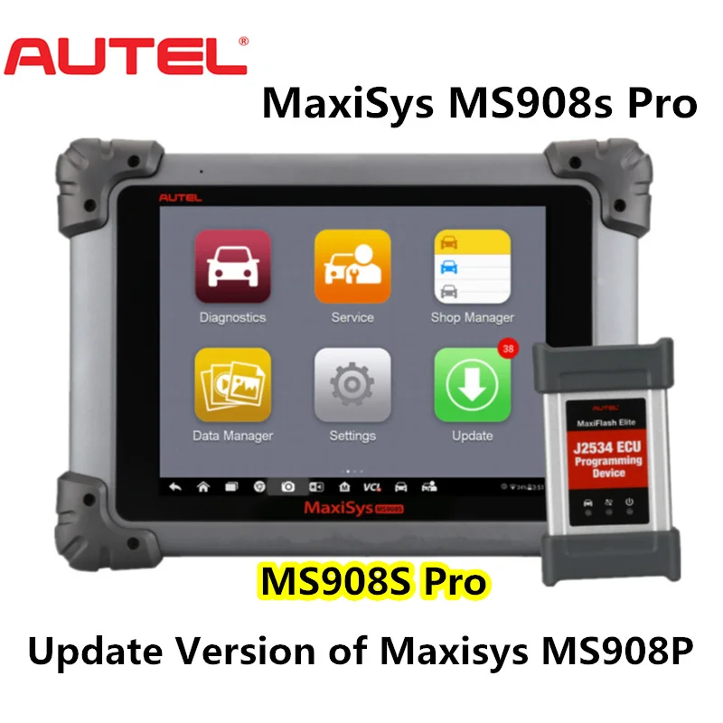 

Autel Maxisys Pro MS908P Auto Diagnostic Tool full System J2534 programming same function as MaxiCOM MK908P