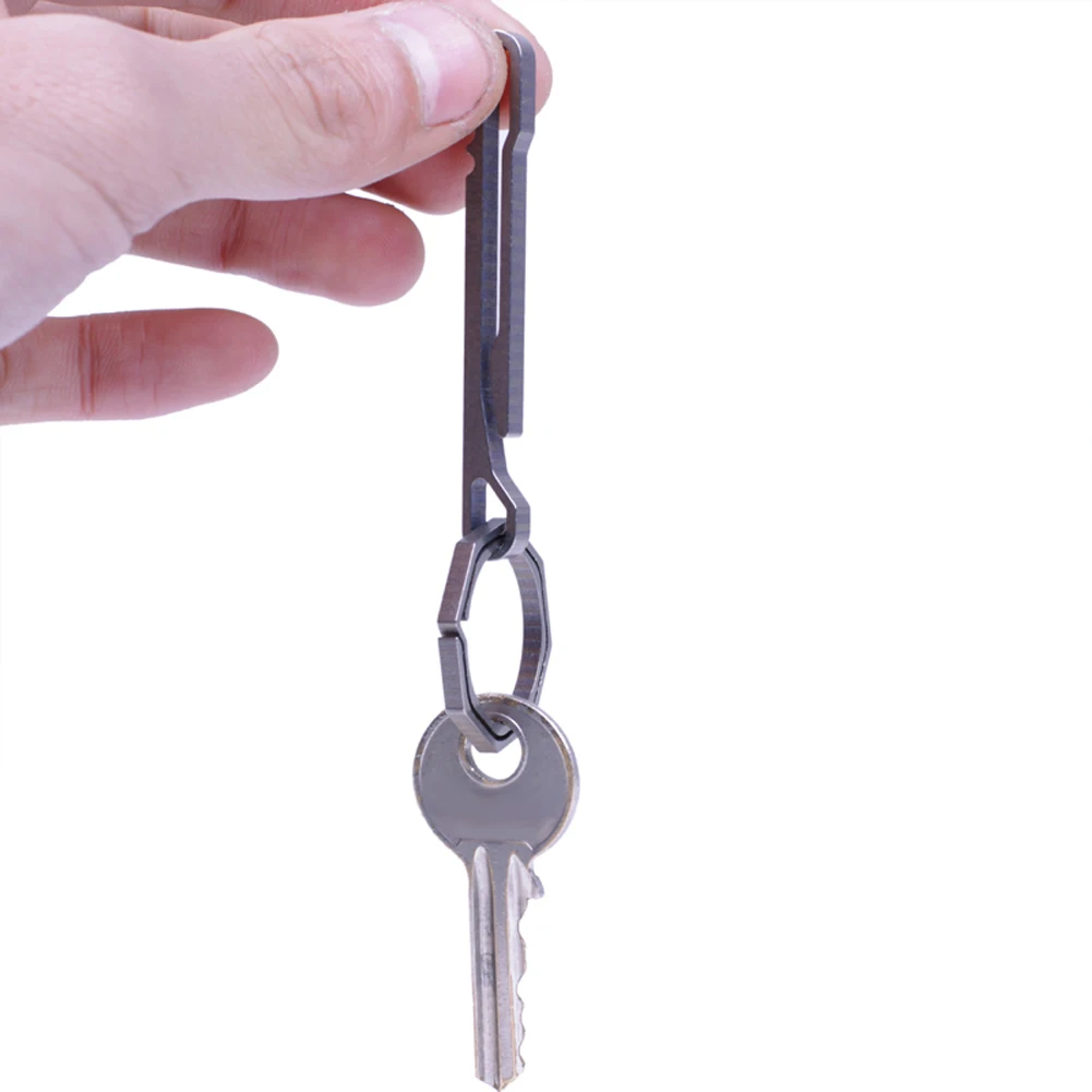 

Multi EDC Outdoor Tool Titanium Alloy Rattlesnake Hanging Buckle Portable EDC Quick draw Key Ring Tool for Climbing Hking Camp