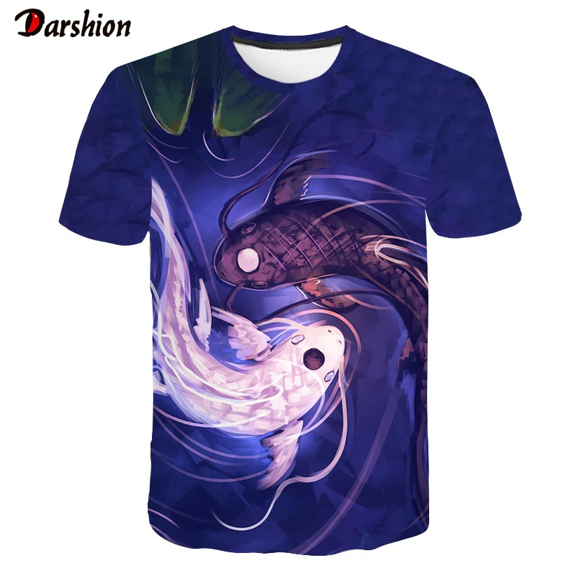 

3D Printed T-shirt Fish Men/Women Short Sleeve Casual Print 3D t shirt O-Neck Men Clothes Fashion Top Tees Ocean World tshirt
