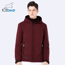 ICEbear 2018 new men s casual coat spring man warm cotton padded hooded overcoat windproof brand