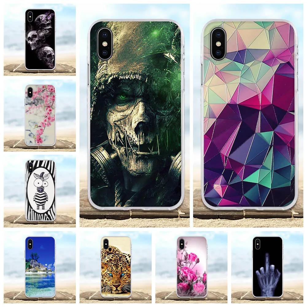 Чехол для iPhone X 5 8 дюйма мягкие силиконовые чехлы из ТПУ 10 телефонов 3D милый