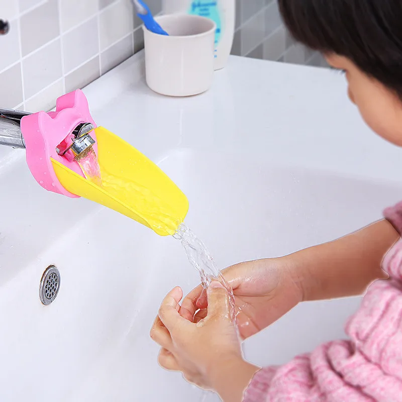 Cartoon Crab Shape Child Water Diverter Bathroom Sink Faucet Chute Children Washing Hands Extender for 4 Style