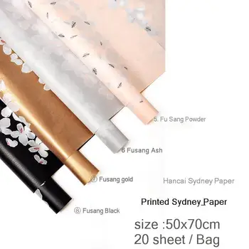 

20sheet Crepe Paper English SOS Snow Pear Craft Paper DIY Floral Wrapping Paper Gift Wrap Decor Florist Supplies