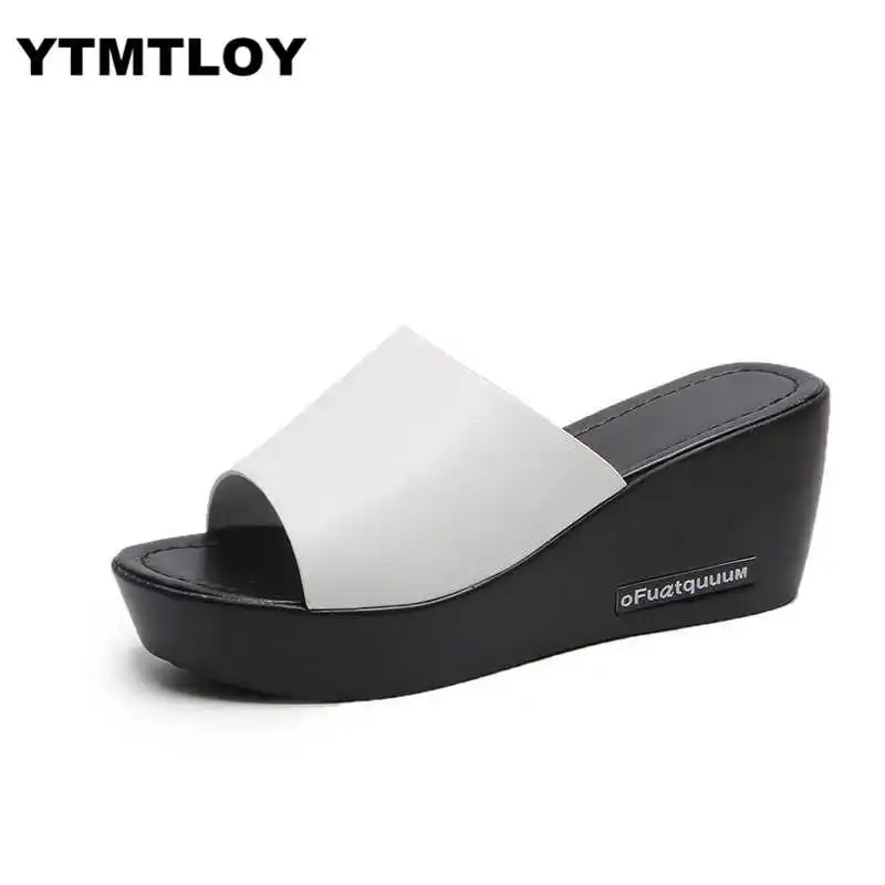 

New Fashion 2019 Women Sandals Spring Summer Platform Sandal Shoes Woman Peep Toe Leather Beach Casual Sandalias Mujer 6CM