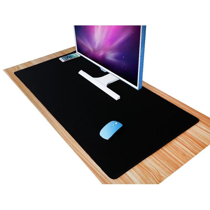 FFFAS Large All Black Mouse Pad Mat Whole Black Desk Table Mousepad Office Cushion Super Big 60cm 70cm 80cm 90cm 100cm 120cm XL