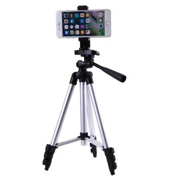 

Professional Mobile Phone camera Tripod Stand Holder Adjustable Tripods Bracket 1/4" Screw Adapter with Phone Clip carry bag