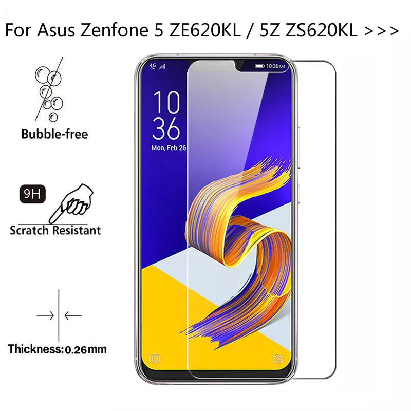 2 шт закаленное стекло Asus Zenfone 5Z/Zenfone 5 ZE620KL Защитная пленка для экрана Взрывозащищенная пленка для ASUS Zenfone 5Z ZS620KL стекло