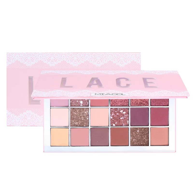 

18 Colors Eyeshadow Brown Nude and Brick Red Soft Glam Makeup Palette for Beginner Matte and Shimmer