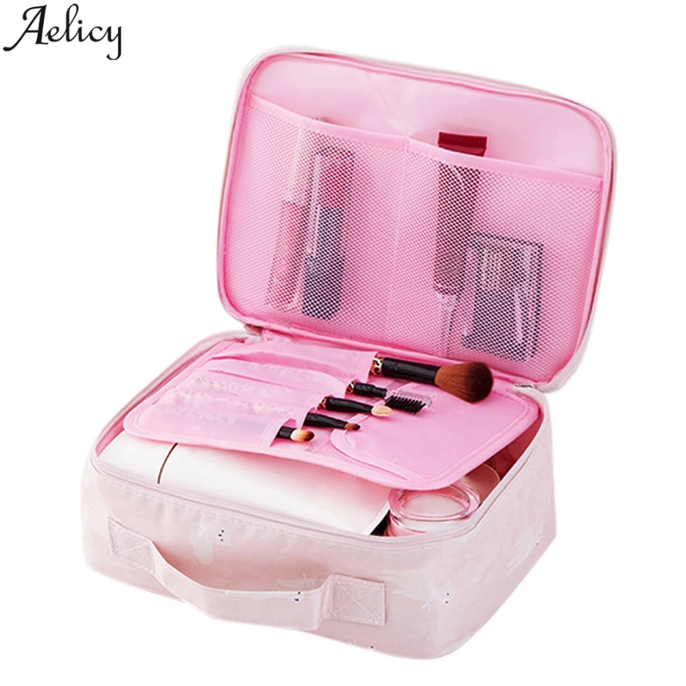 

Aelicy Brand Organizer Travel Fashion Lady Cosmetics Bag Beautician Storage Bags Large Capacity Women Makeup Bag New