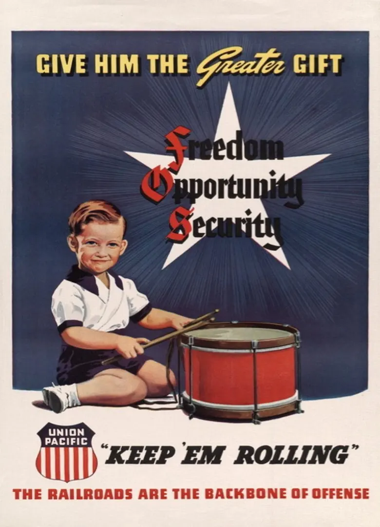 Винтаж США WW2 Производство рекламных плакатов Keep'em Rolling More Fire классические