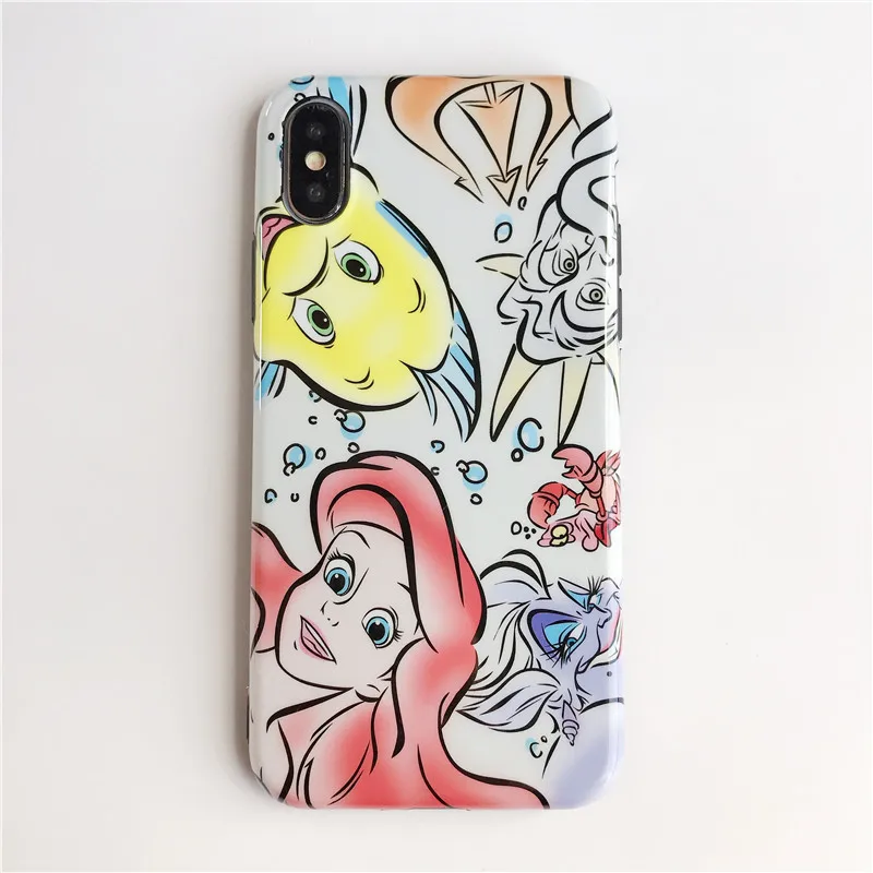 Новый чехол с изображением Русалочки для iPhone 6 s 7 8 Plus X XR XS MAX Hot Leuke мультяшный