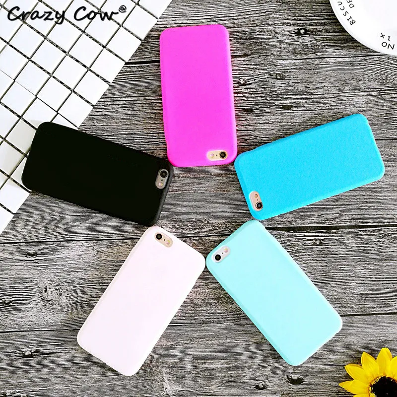 crazy cow fashion candy color pink mobile phone case for iphone 6 cover soft silicone funda - Buy Candy By Color crazy cow fashion candy color pink mobile phone case for iphone 6 cover soft silicone funda - Buy Candy By Color