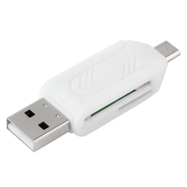 1 шт. Универсальный card reader Мобильный телефон PC card reader Micro USB OTG картридер OTG TF флэш-памяти Новые