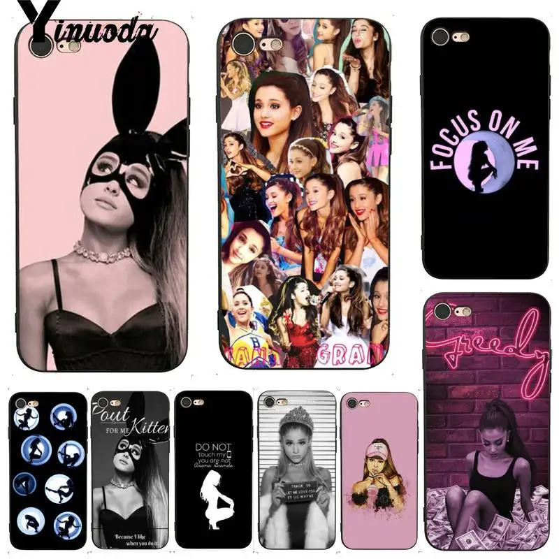 

Yinuoda For iphone 7 Case Ariana Grande Singer Lovely Soft Silicon Phone Accessories Case for iPhone 7 X 6 6S 8 Plus 5 XS XR