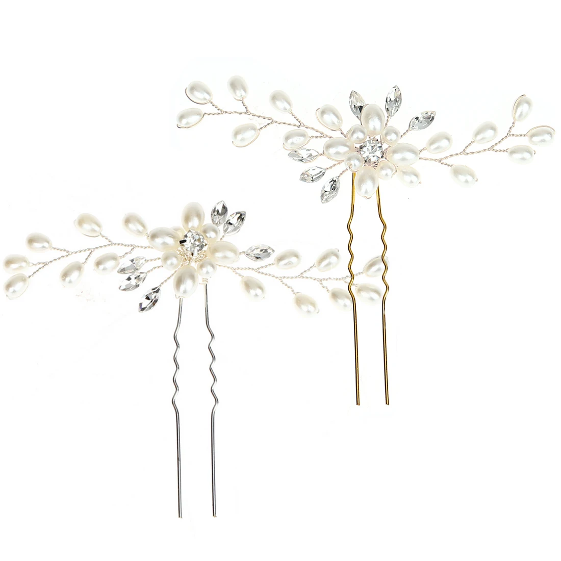Vintage U-shaped Clips Pins Bridesmaid Gift Hair dressing Stylist Tool/Wedding Bridal Pearl Flower Crystal Hair Pin Hair Clip