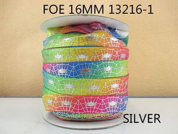 

50Y13216 kerryribbon diy 5/8 '' silver pattern foe ribbon diy headwear garment headbands accessories