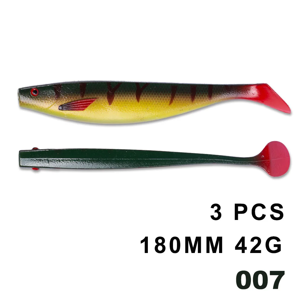 HUNTHOUSE fox similar pro shad teez большая Мягкая приманка 12 см 15 см 18 см pro shad Приманка berserk морской бас для ловли щуки zander - Цвет: 180mm  007-3