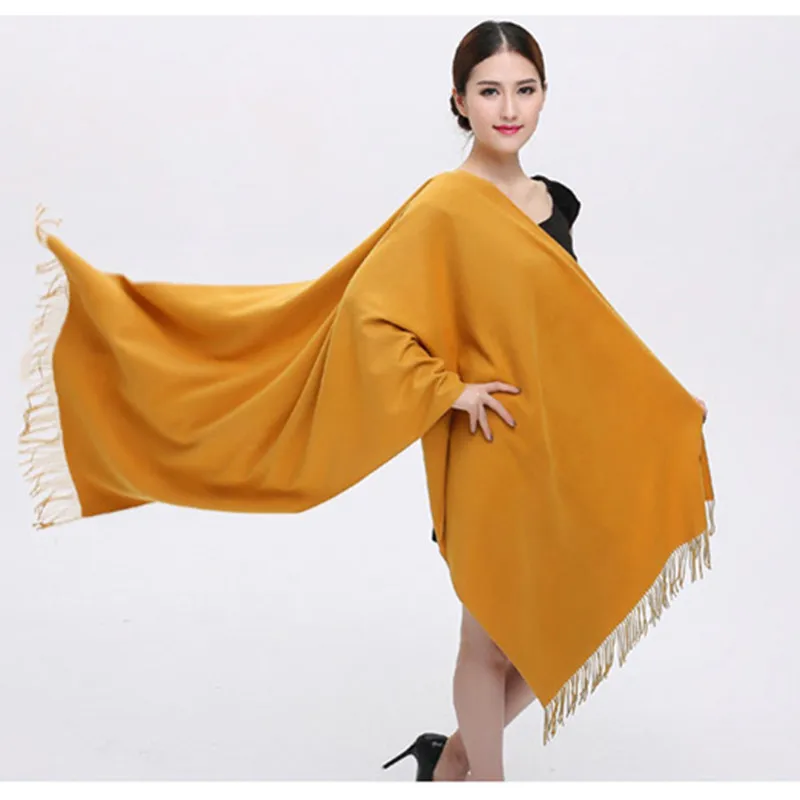 Кашемировая шелковая шаль 200*65 см Роскошный дизайнерский шарф зима 2016 Женский