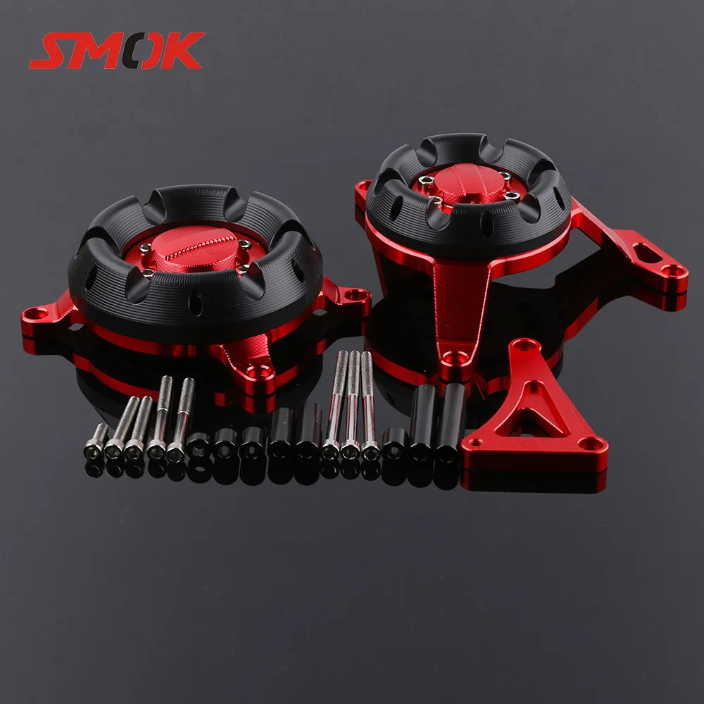 

SMOK Motorcycle Accessories CNC Aluminum Engine Stator Protective Protector Guard Cover For Kawasaki Ninja 250 300 Z250 Z300