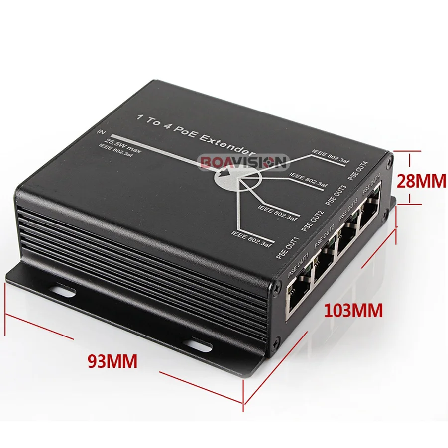 Новый мини удлинитель 10/100 м с 4 портами POE 25 5 Вт 120 метров IEEE802.3af сетевые устройства