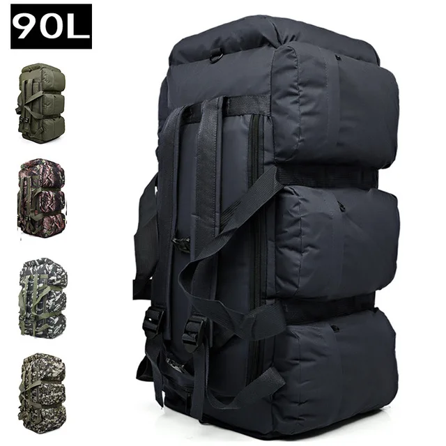 

2018 New High Quality 90L Large Capacity Military Travel Bags Oxford/canvas Backpack Camouflage Duffel Bag Waterproof Backpack