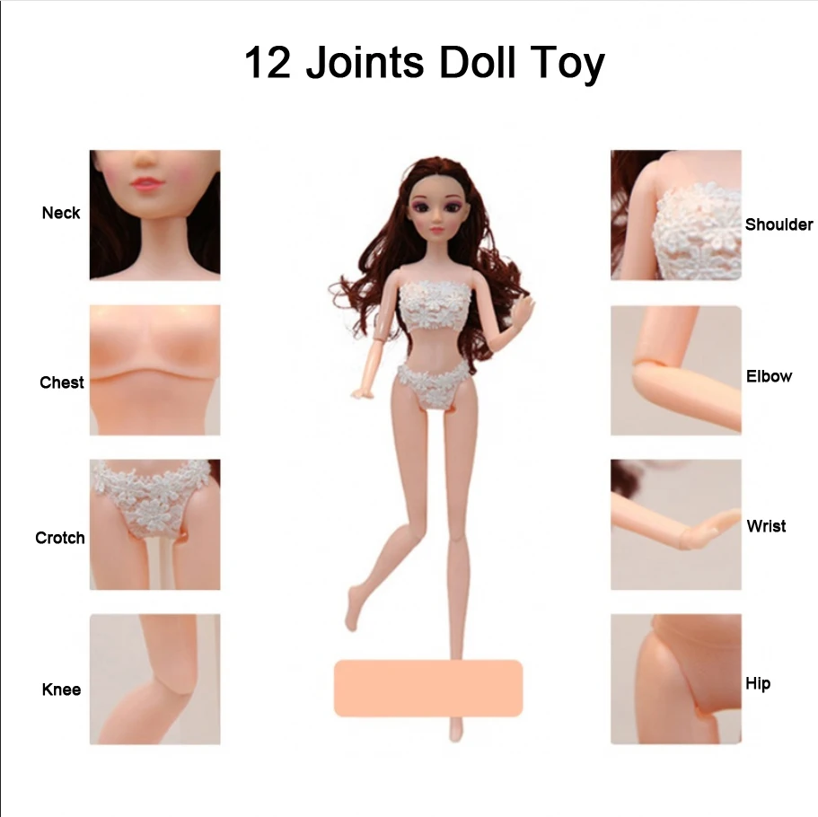 12 суставов 90 см негабаритный хвост свадебное платье для куклы игрушка высококачественный водорастворимый кружева свадебная кукла принцесса игрушка подарок