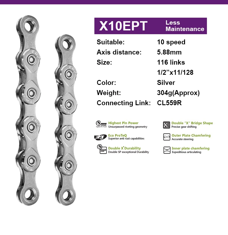 Perfect KMC Chain 116 Links 8/9/10/11 Speed Bike Chain With Missing Connect Link Silver Gold Golden Light MTB Road Racing Bicycle Chain 16