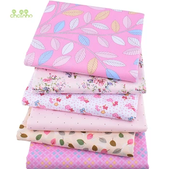 

Chainho,6pcs/Lot,New Floral Series,Twill Cotton Fabric,Patchwork Cloth,DIY Sewing&Quilting Fat Quarters Material For Baby&Child