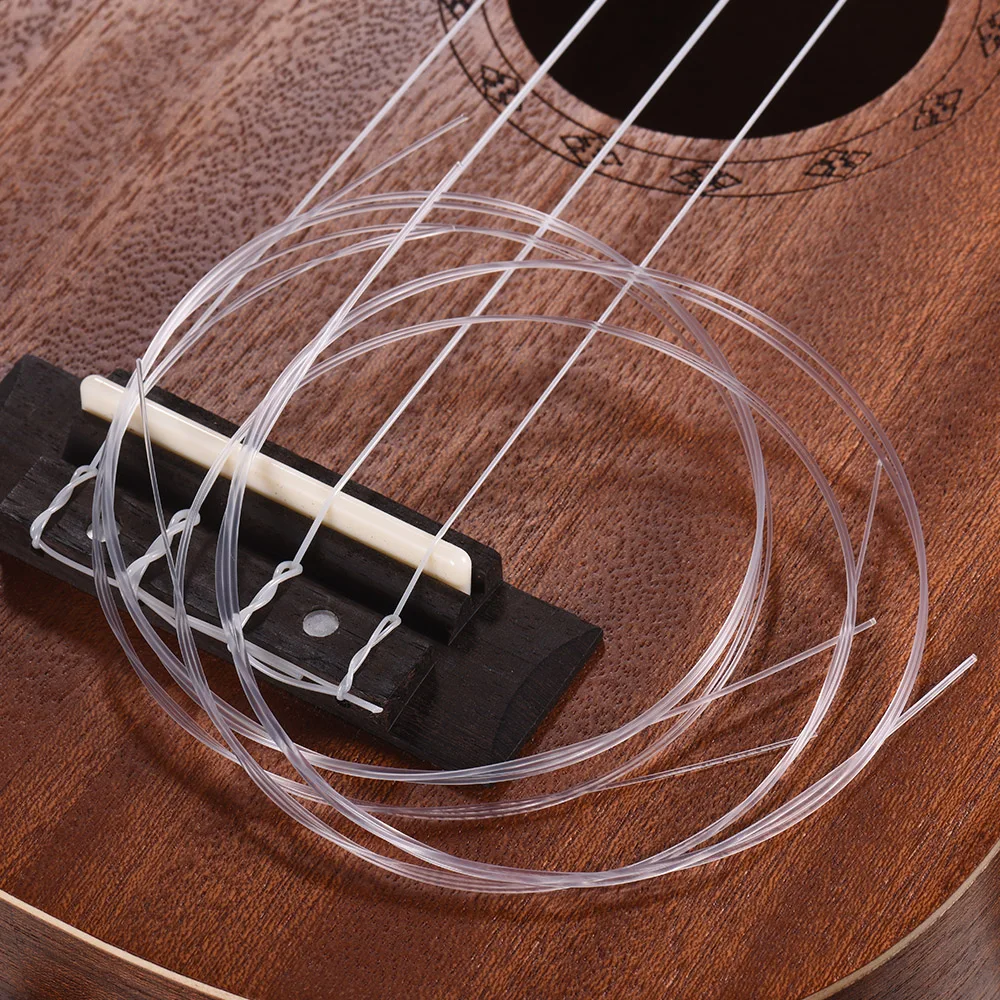 4 шт./компл. миниатюрная гитара укулеле-сопрано фирмы Ukelele uke струны набор нейлоновые гистограммы запасная часть струнный инструмент
