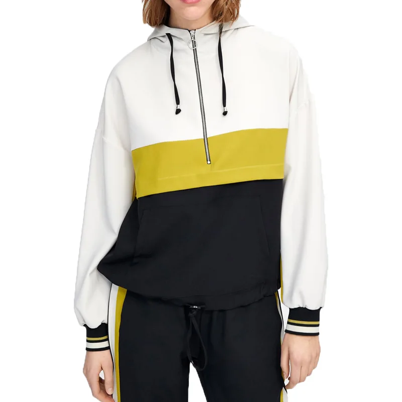 

2019 autumn jacket women casual splice womens clothing long sleeve coat women hoodeds bomber jacket
