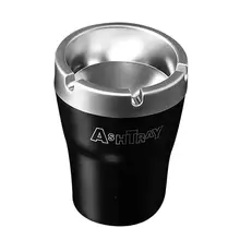 Алюминий сплав светодиодный свет дым автомобильная пепельница, подстаканник авто аксессуары